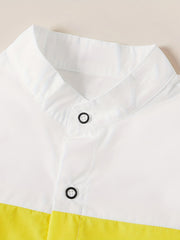 Boys Casual Lapel Shirt Short Sleeve Top for Summer