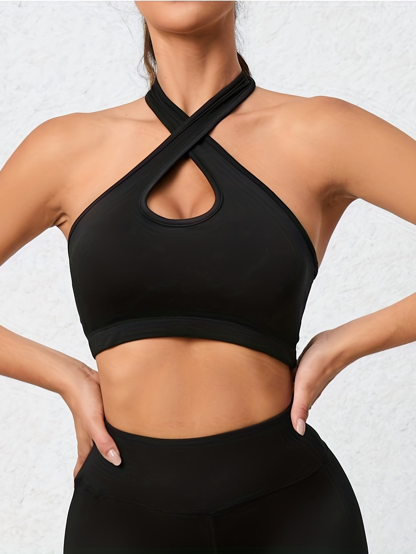 Shockproof Halter Neck Sports Bra for Women