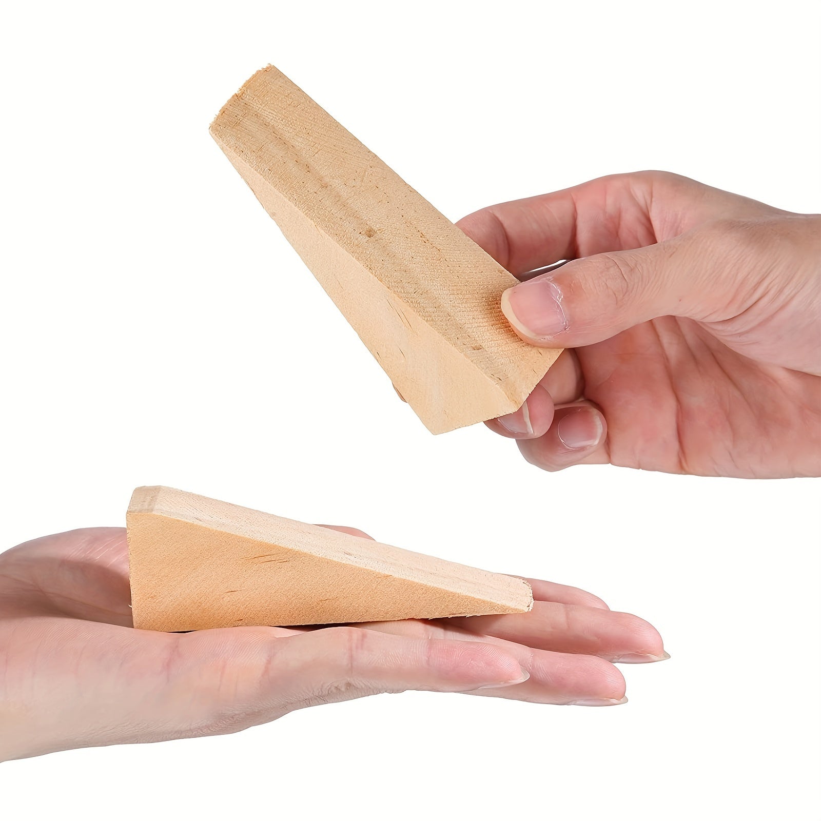 10pcs Wooden Wedges for Chair Caning Wood Wedge Non Slip Door Tool