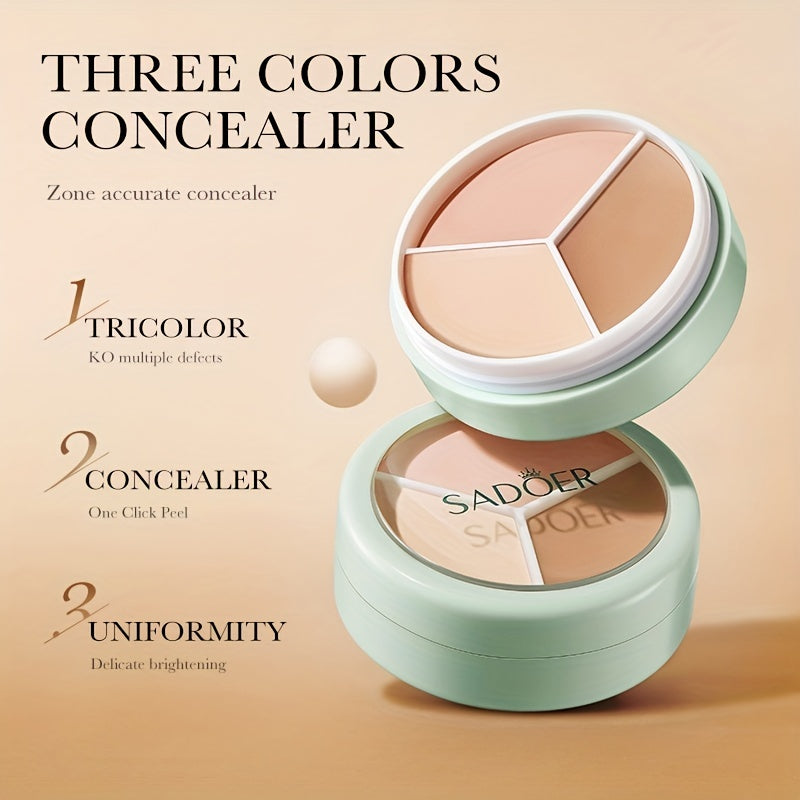 Tricolor Concealer Cover Foundation Non Fly Powder