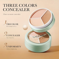 Tricolor Concealer Cover Foundation Non Fly Powder