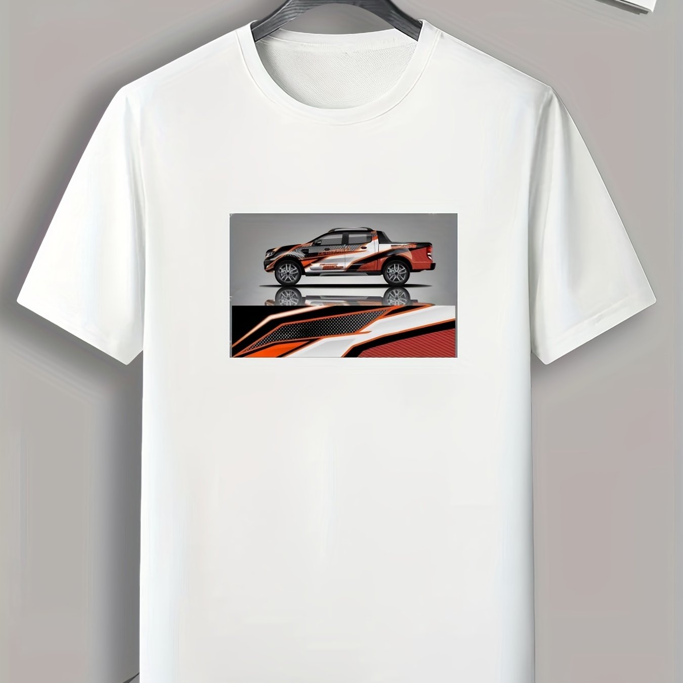 Trucks Print Men's Comfy T-Shirt Active Stretch Tee