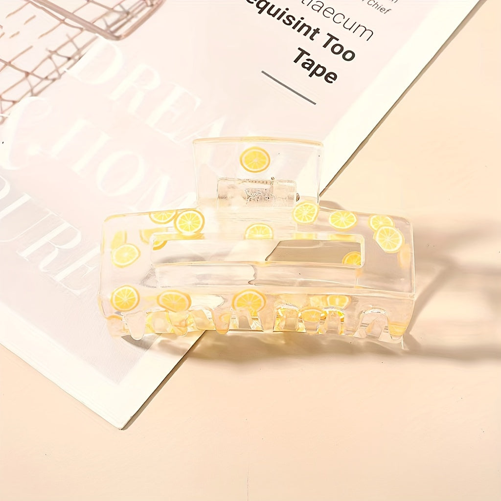 Colorful Fruits Pattern Hair Claw Clips