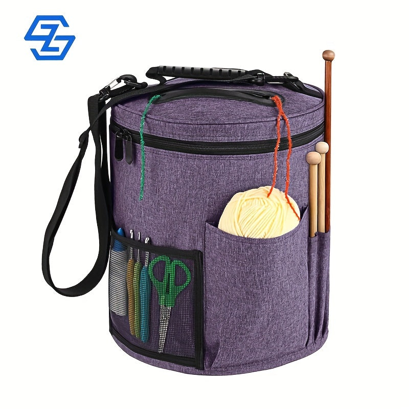 Cylinder Knitting Tool Storage Bag Large Capacity Organizer