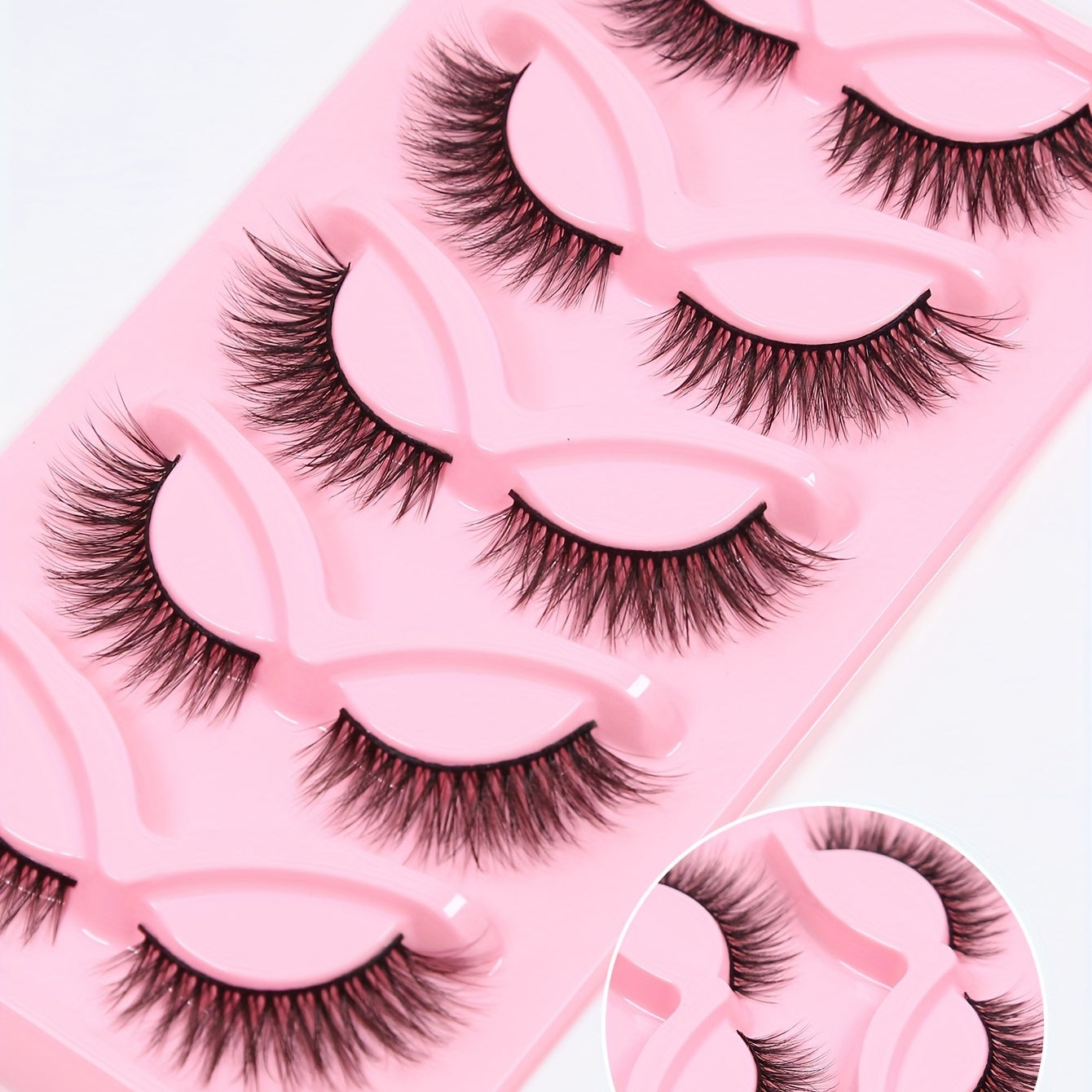 3D Thick False Eyelashes Cat Eye Fluffy Lashes C Curling Lashes