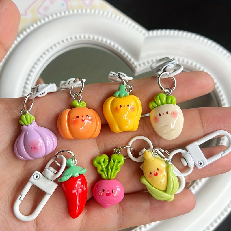 Cartoon Vegetable Key Chain Radish Doll Pendant Ornament