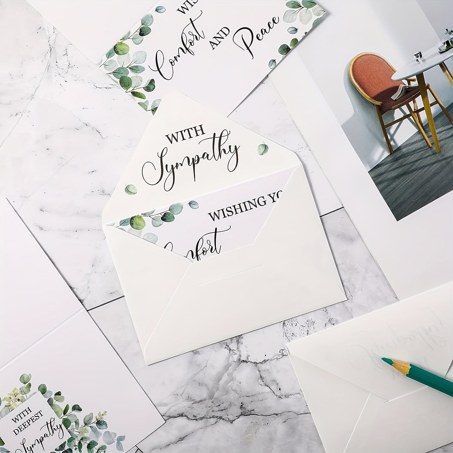 48 Pack Sympathy Cards With Envelopes Greenery Bereavement Watercolor Condolence