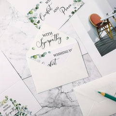 48 Pack Sympathy Cards With Envelopes Greenery Bereavement Watercolor Condolence