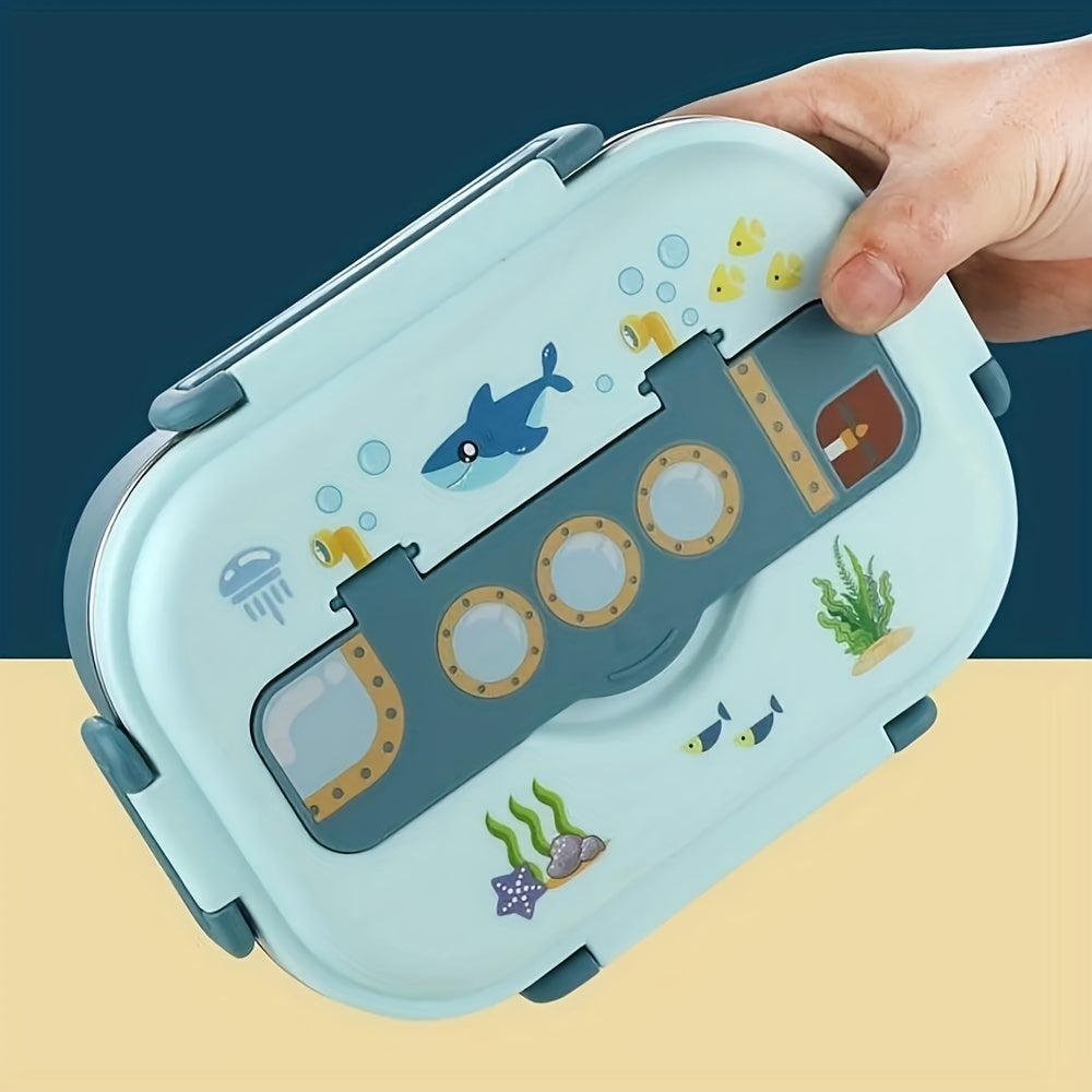 Leakproof Stainless Steel Bento Box, 3 Compartments