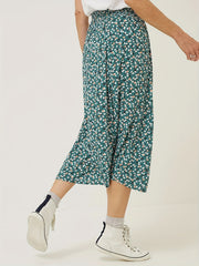 Floral Print Pleated Skirt for Spring & Summer Vacation