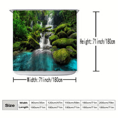 Waterfall Shower Curtain Set Stylish Bathroom Decor