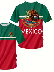 MEXICO 3D Digital Print Men's Graphic T-shirt Causal Tees Short Sleeve Pullover