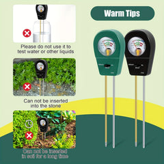 3-in-1 Soil Tester: Moisture, Health, pH Meter for Plants