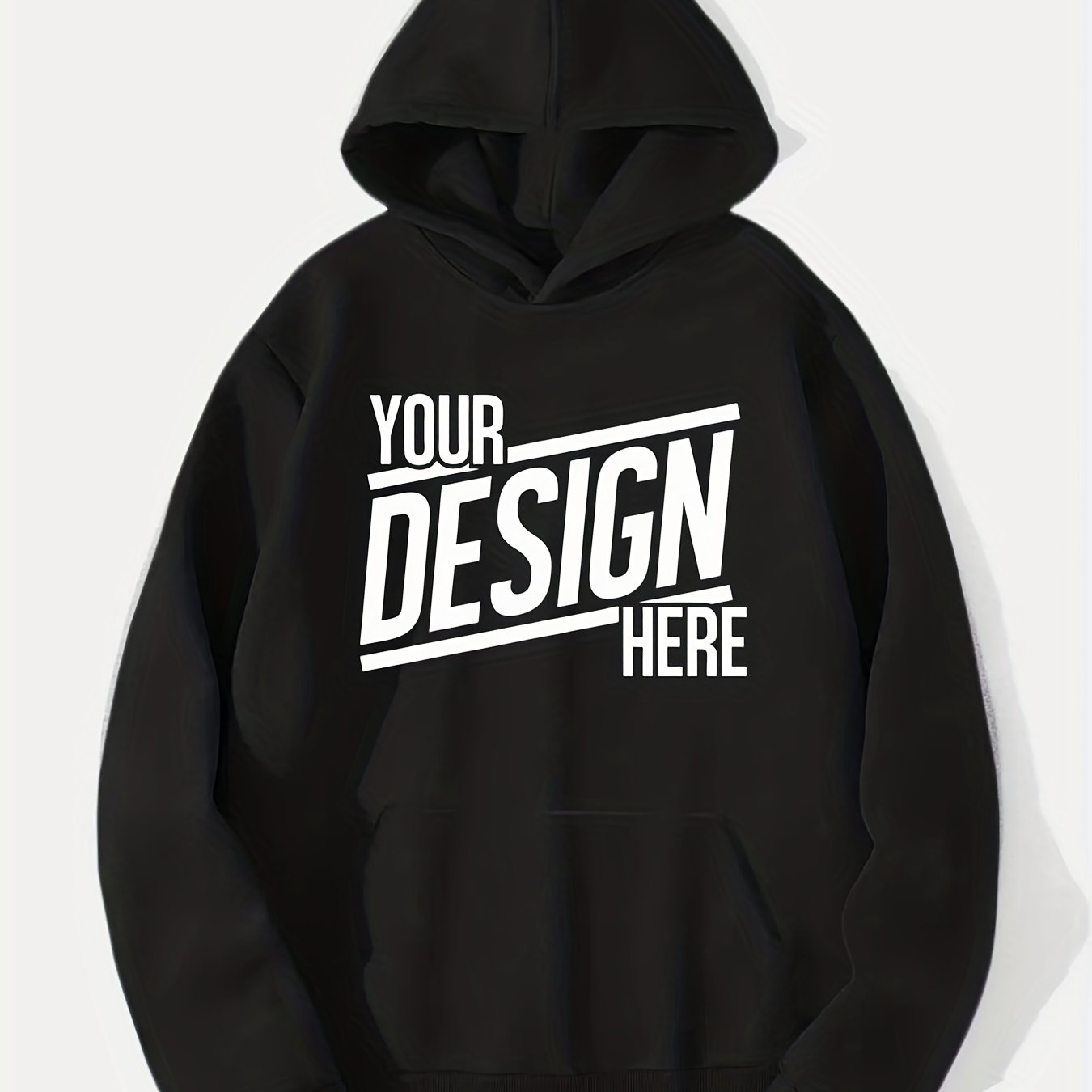 Men's Casual Graphic Print Hoodie with Kangaroo Pocket