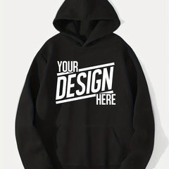 Men's Casual Graphic Print Hoodie with Kangaroo Pocket