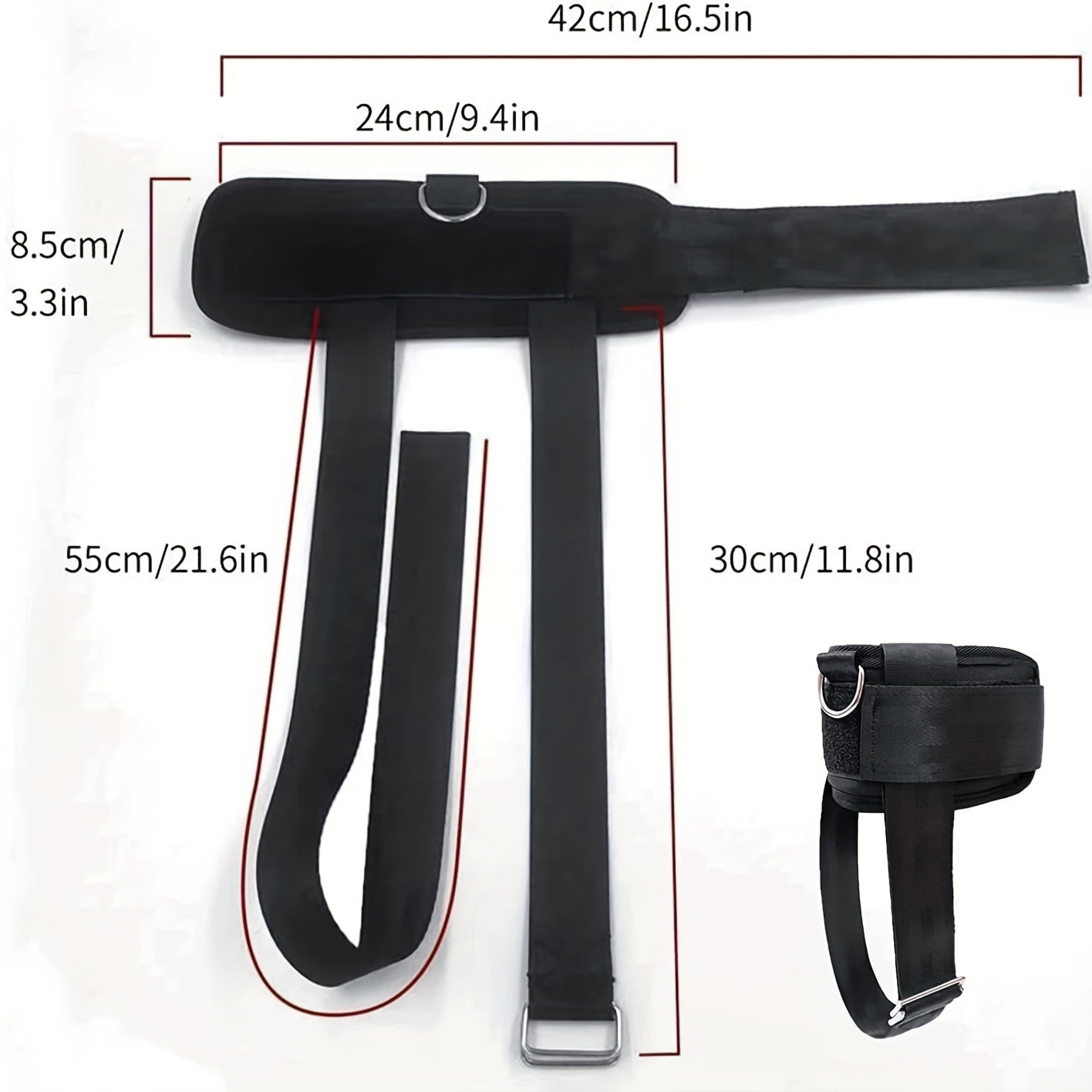 Adjustable Ankle Weights Strap For Cable Machine Dumbbell Attachment