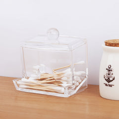 Cotton Swab Pads Holder Bathroom Organizer Apothecary Jar Storage