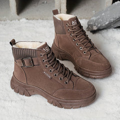 Women's Fleece Lined Winter Snow Boots Non Slip Thermal Platform Sneakers