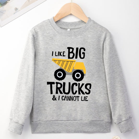 Boys' Hooded Truck Print Soft Top