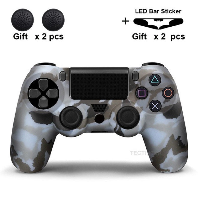 PS4 Controller Skin Camo Pattern Silicone Case Soft Rubber Cover