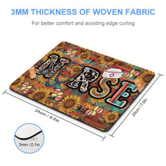 Nurse Mouse Pad Non Slip Rubber Base Waterproof Mouse Mat 24x20 cm