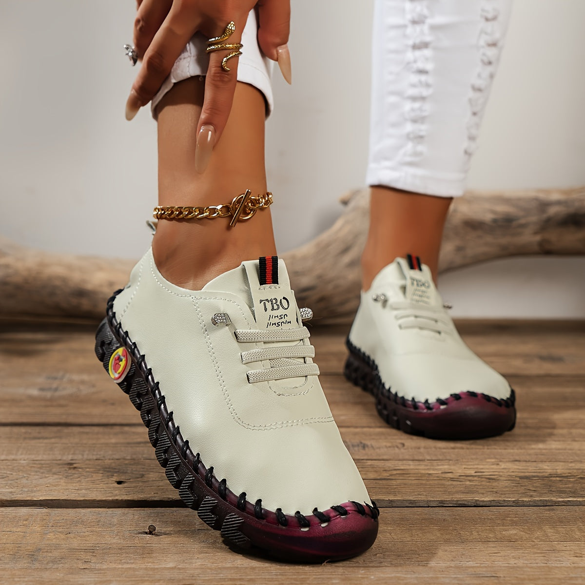 Round Toe Loafers Shoes Lightweight Comfortable Breathable Skate Shoes