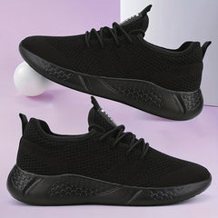 Women's Letter Patched Running Shoes Lace Up Outdoor Casual Sneakers