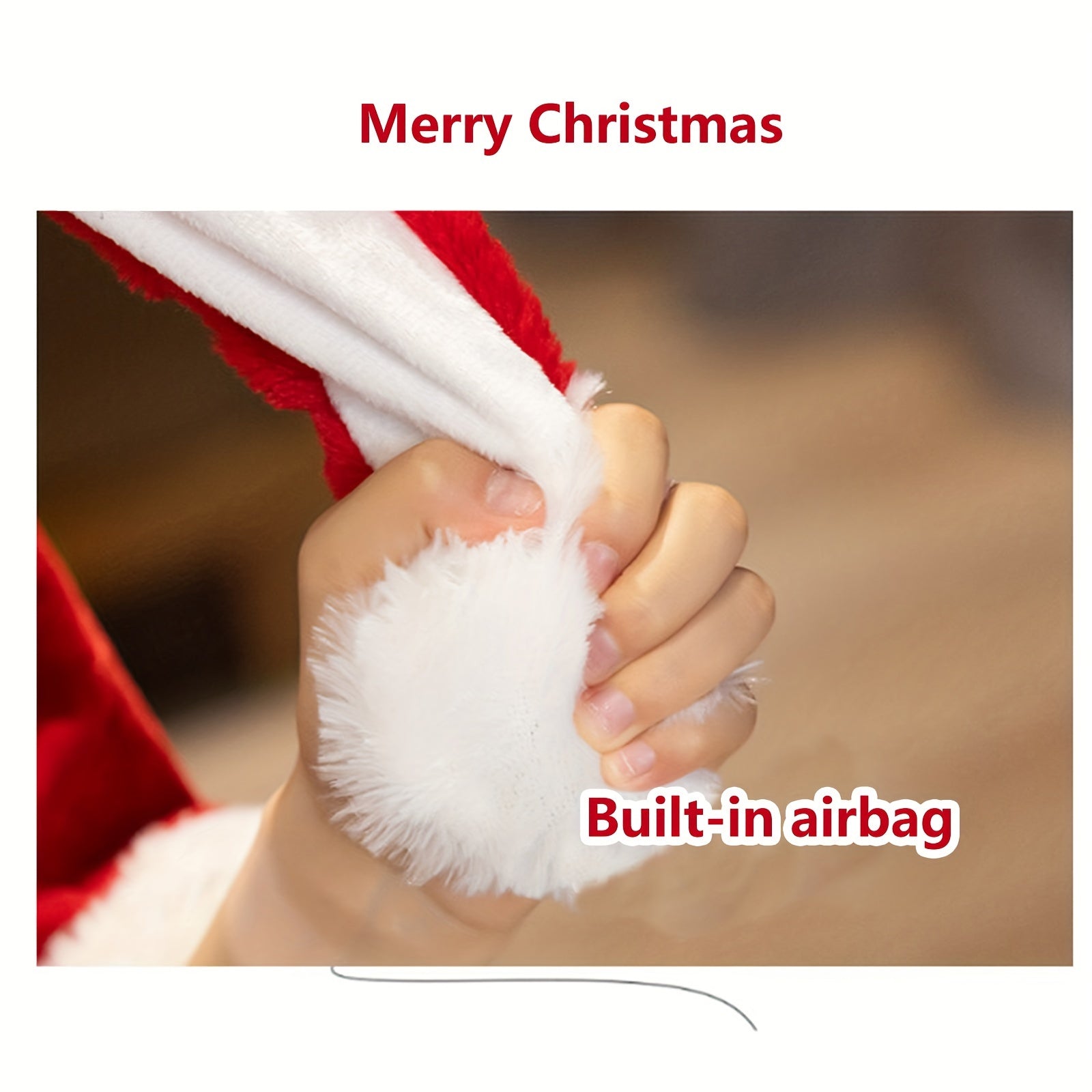 Funny Plush Christmas Hat With Moving Beard