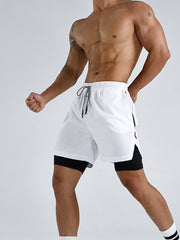 Men's Double Lined Slim Fit Compression Shorts