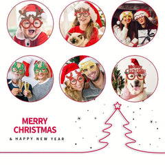 Christmas Glitter Party Glasses Fun Novelty Eyeglasses Holiday Favors