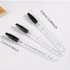 50pcs Crystal Eyelash Brush Mascara Wands Applicator Eyebrow Wands