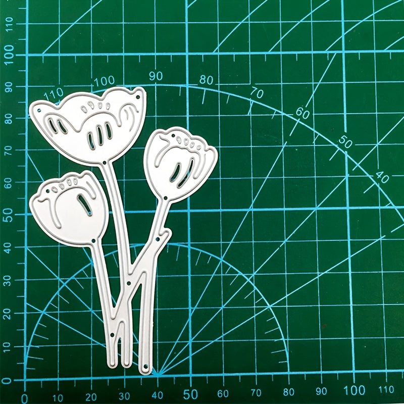 1pc Tulip DIY Metal Carbon Steel Mold Paper Art Embossed Cutting Dies