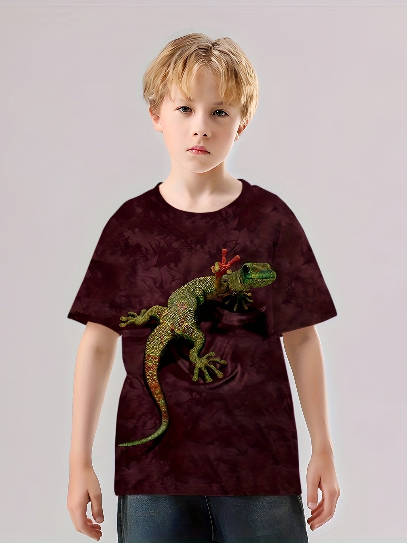 Kids Lizard Graphic 3D Print T-Shirt Hip Hop Street Wear