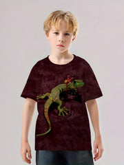 Kids Lizard Graphic 3D Print T-Shirt Hip Hop Street Wear