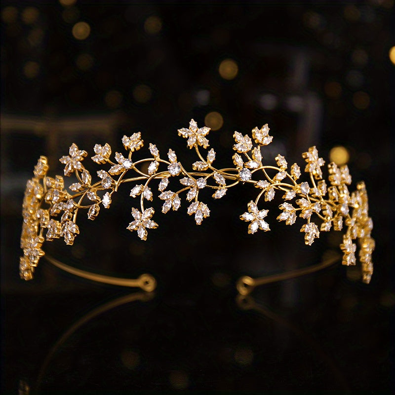 Zircon Bridal Crown Headband Crystal Hair Accessories