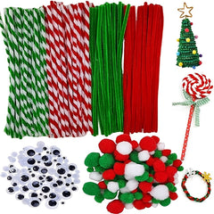 Halloween Craft Supplies Set: Pipe Cleaners, Lollipop Sticks, Swingin