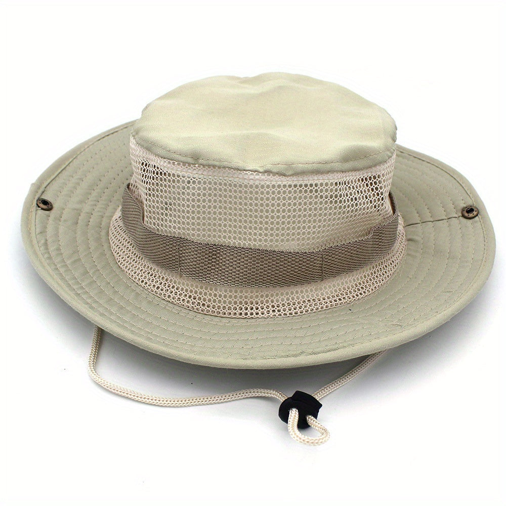 Camouflage Fisherman Hat Mesh Visor Hat Round Brimmed Hat