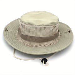 Camouflage Fisherman Hat Mesh Visor Hat Round Brimmed Hat