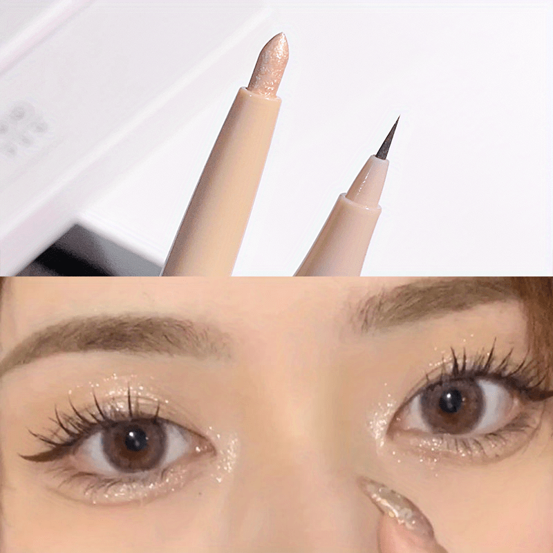 Waterproof Double Headed Eyeliner Pen for Long Lasting Smudge Application