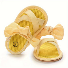Casual Bowknot Open Toe Sandals for Baby Girls Lightweight Anti Slip Sandals