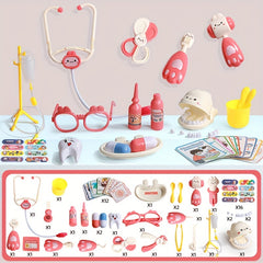 Doctor Set for 3-6 Years Old Role Play Nurse Dress Up Toy in Storage Box