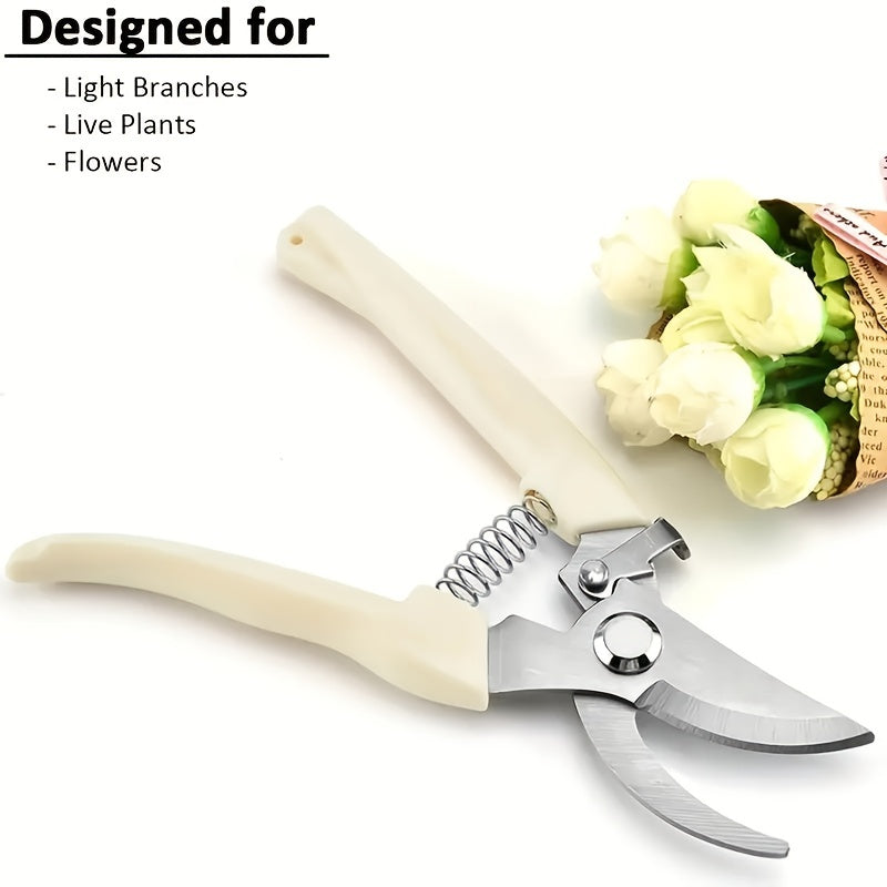 2pcs Stainless Steel Garden Shears for Pruning Flowers Stems Plants