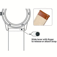 Cowhide Leather Strap Quick Release Watch Chain 20 22 24mm