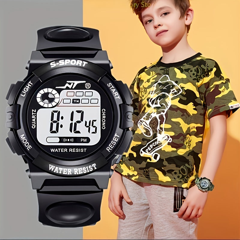 Outdoor Multifunctional Glow Digital Students Wrist Watch Sports Watch