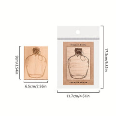 Wooden Bottle Stamp for DIY Craft Decoration