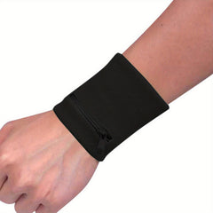 Sports Wristband with Zipper Pocket for Running Gym Workouts