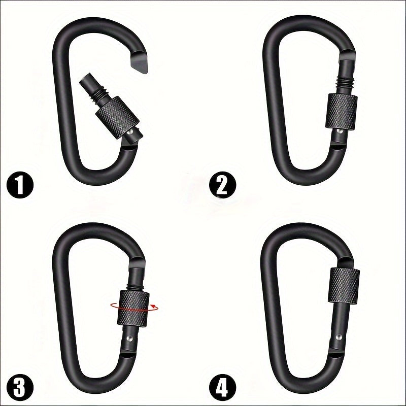 10pcs Aluminum D Ring Buckle for Camping Hiking Fishing