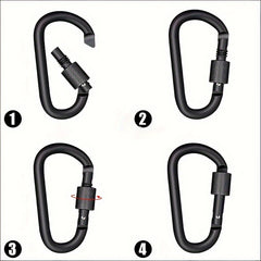 10pcs Aluminum D Ring Buckle for Camping Hiking Fishing