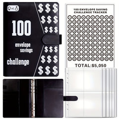 100 Envelope Challenge Binder Couple 100 Days Money Saving Journal