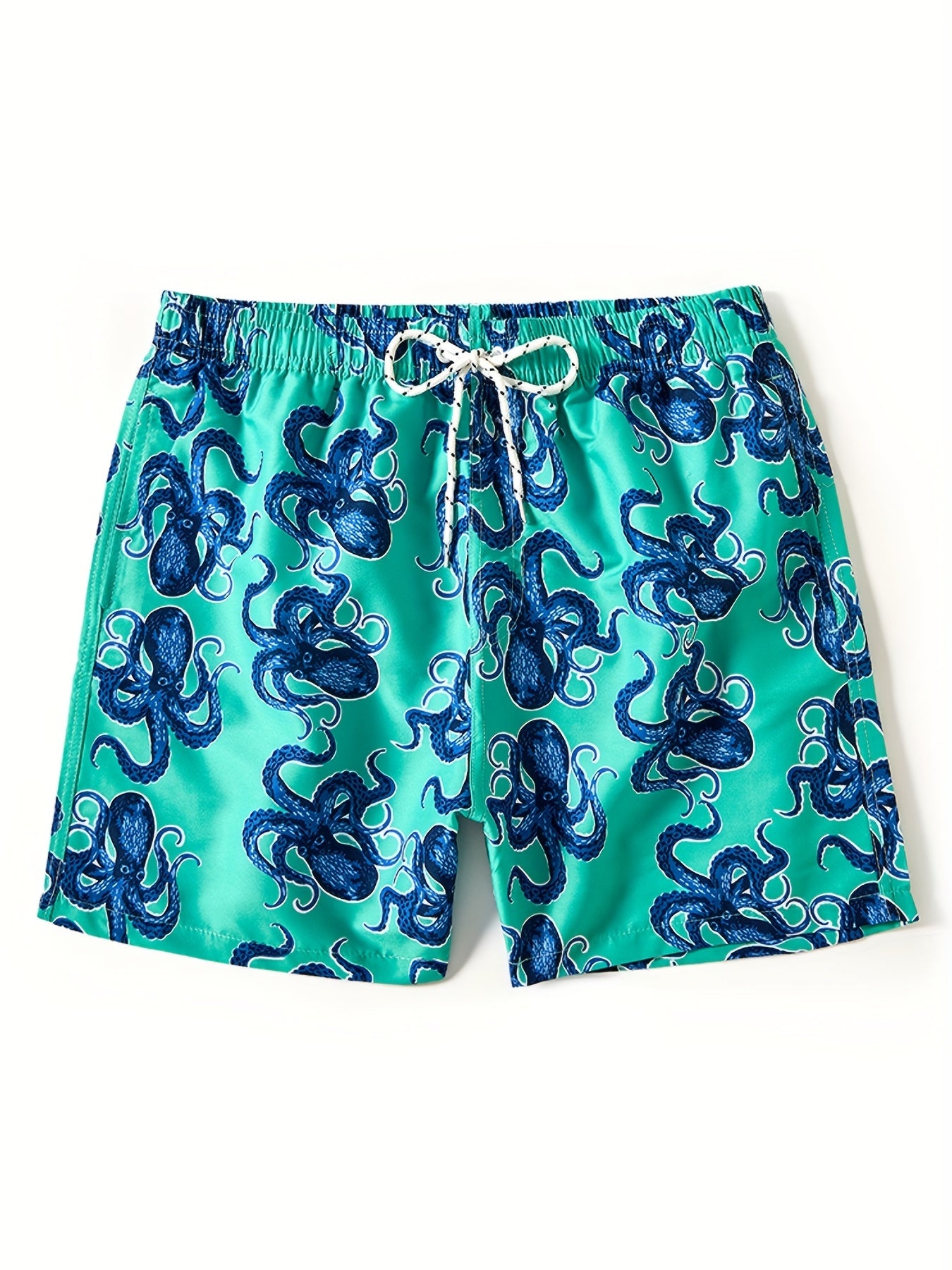 Octopus Pattern Men's Swim Trunks Quick Dry Beach Shorts Swimwear